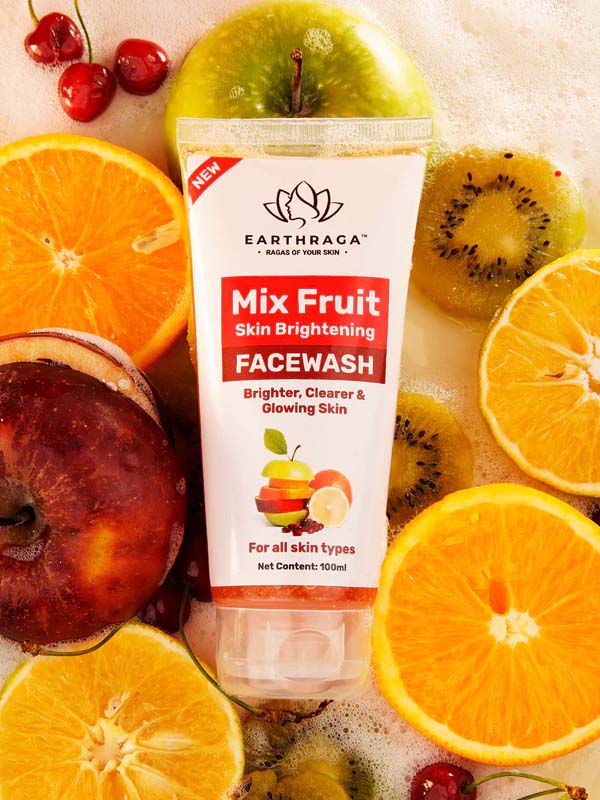 Earthraga Mix Fruit Face Wash | Clear & Glowing Skin | 100 ml